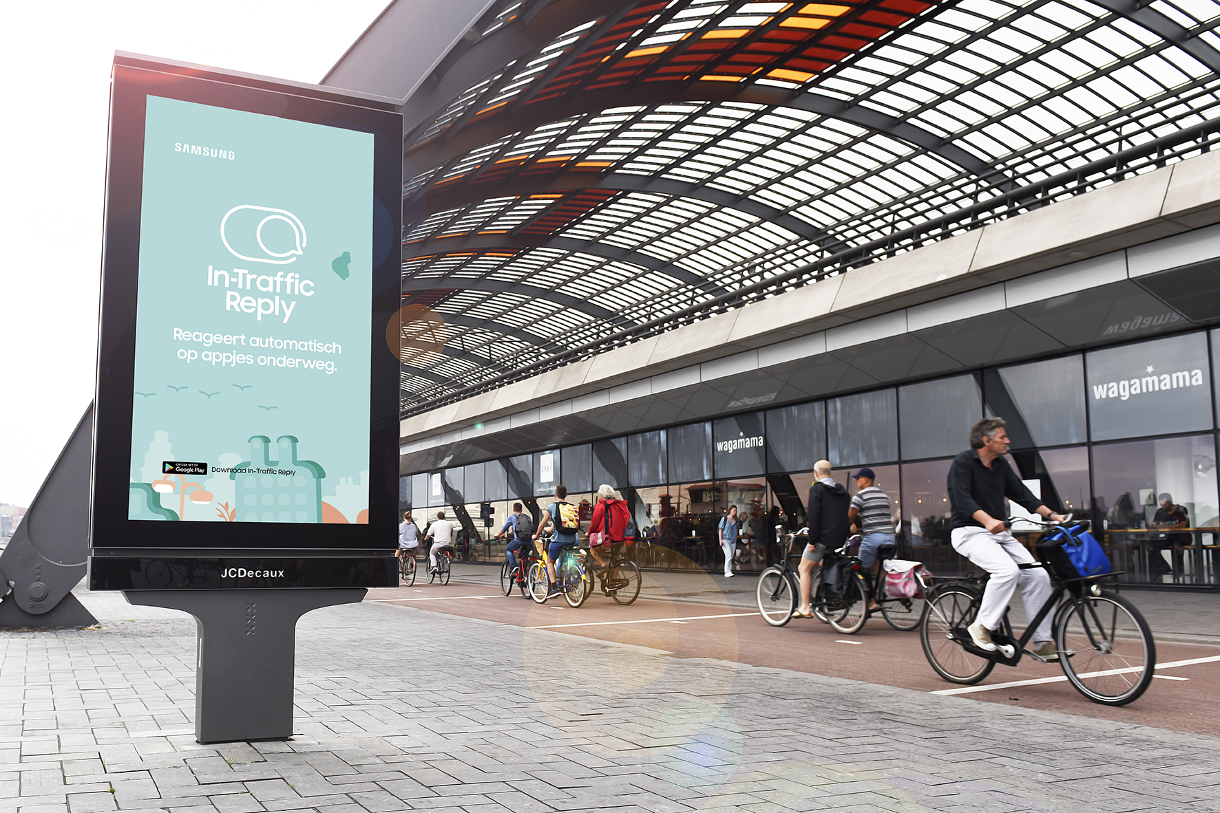 Lancering in-traffic reply-app voor Samsungcampagne