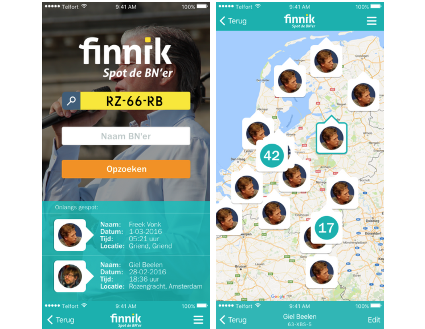 BN'ers spotten met je app