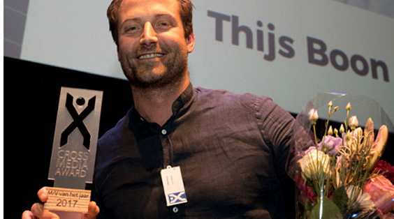 Thijs Boon uitgeroepen tot Cross Media Man 2017