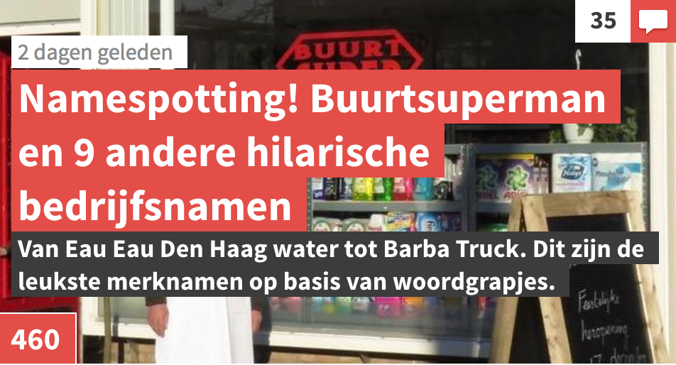 Upcoming.nl 'adopteert' Namespotting