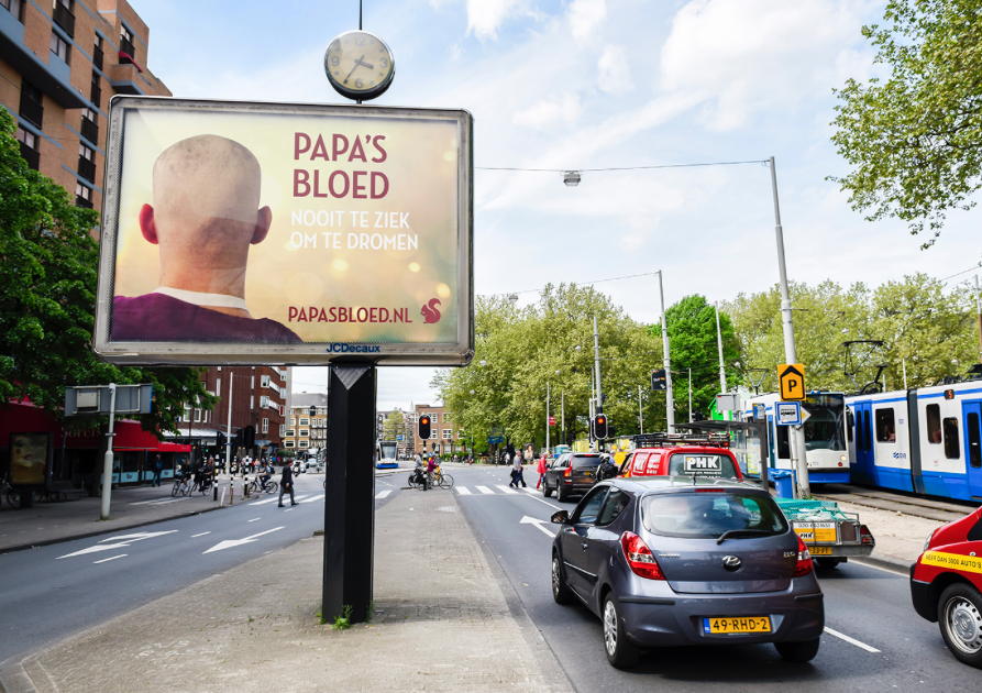 Winnaar Serious Request-Billboard op Amsterdamse Stadhouderskade