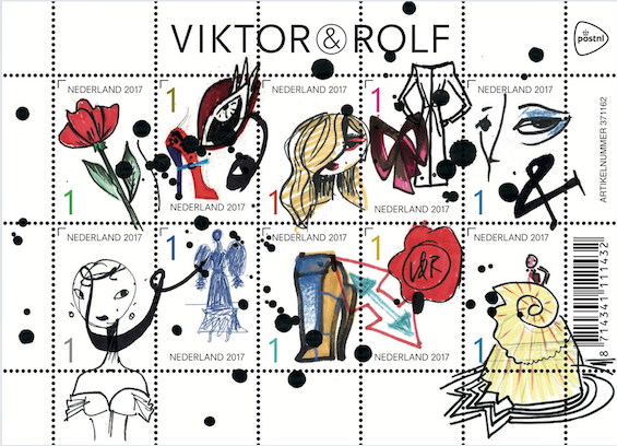 Victor & Rolf nu ook op postzegels te koop