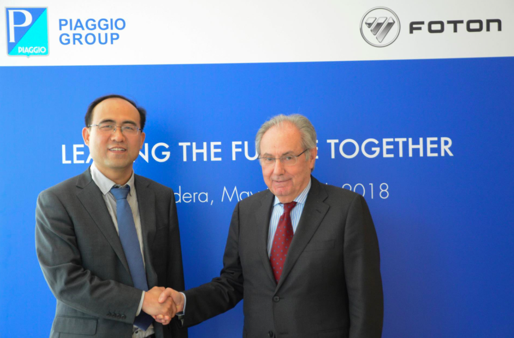 Piaggio Group en Foton Motor Group samen voor lichte bedrijfswagens