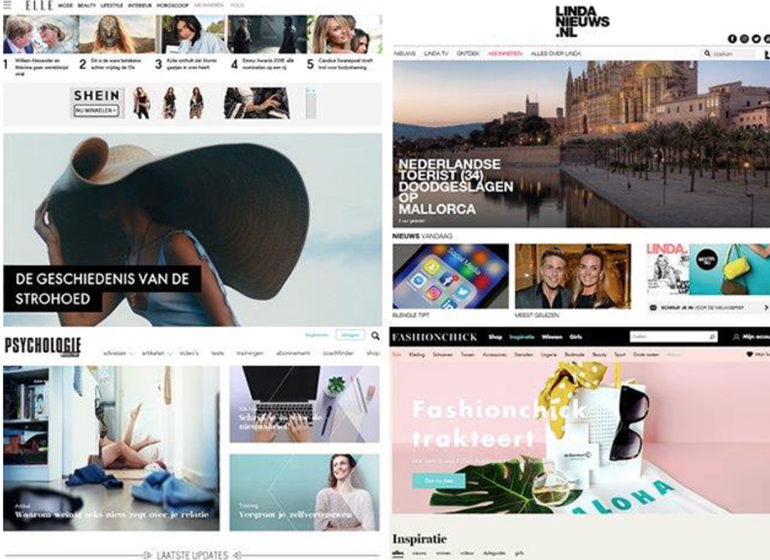 Vrouwen spenderen meeste tijd op websites Viva, LINDA., Vrouw en Cosmopolitan