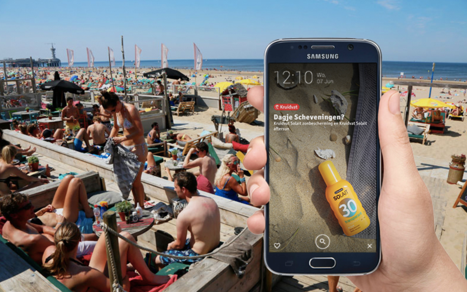 Pabbl achter lockscreenadvertenties voor Kruidvat