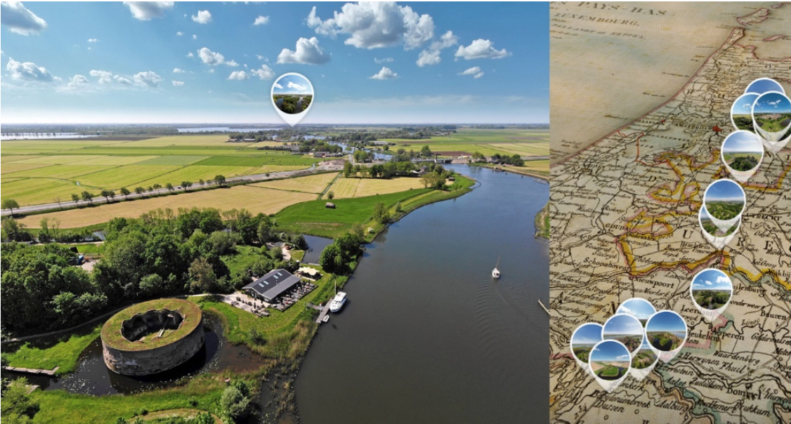 Nieuwe Hollandse Waterlinie in VR vogelperspectief te bekijken