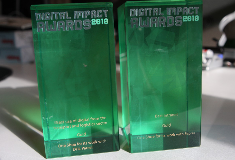 Tweemaal goud voor One Shoe bij Digital Impact Awards in Londen