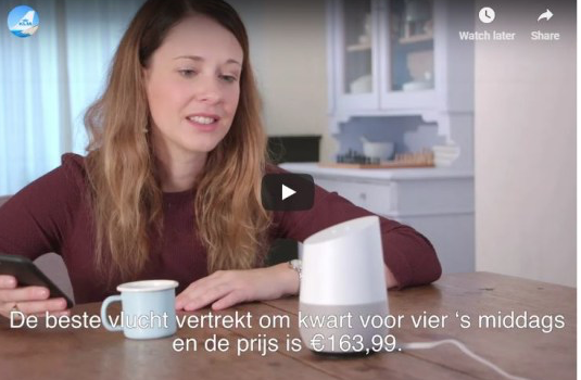 KLM lanceert vier spraakgestuurde diensten op Google Home