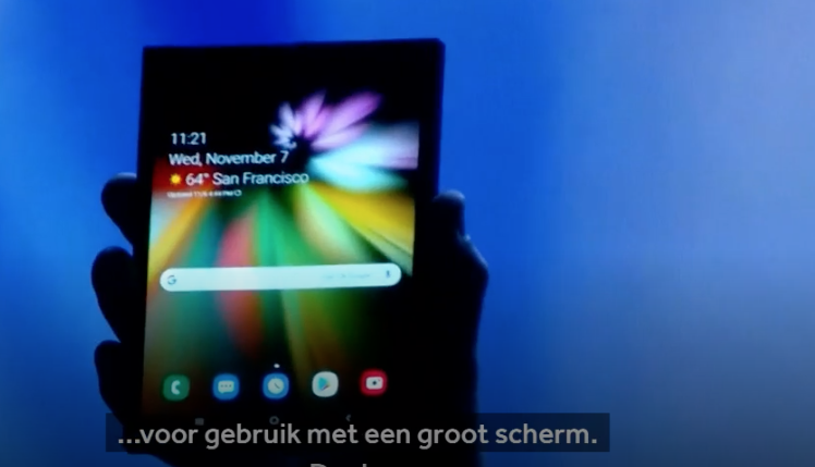 Samsung presenteert als eerste opvouwbare smartphone