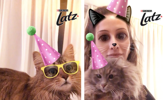 ‘s Werelds eerste branded Snapchat Cat Lens voor rebranding-campagne