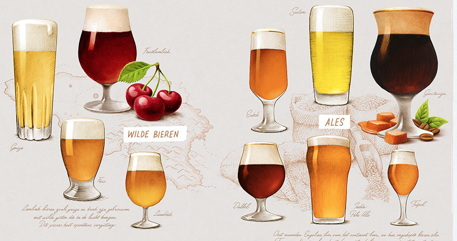 Hertog Jan vergroot kennis over bier met hand geïllustreerde posters