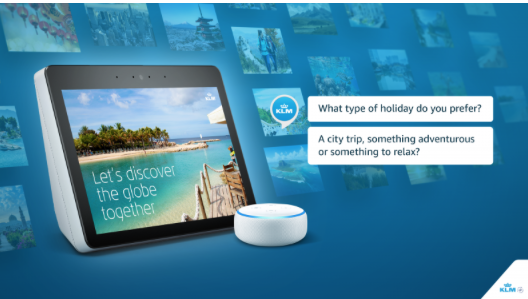 KLM biedt inspiratie op Amazon Alexa met Travel Guide