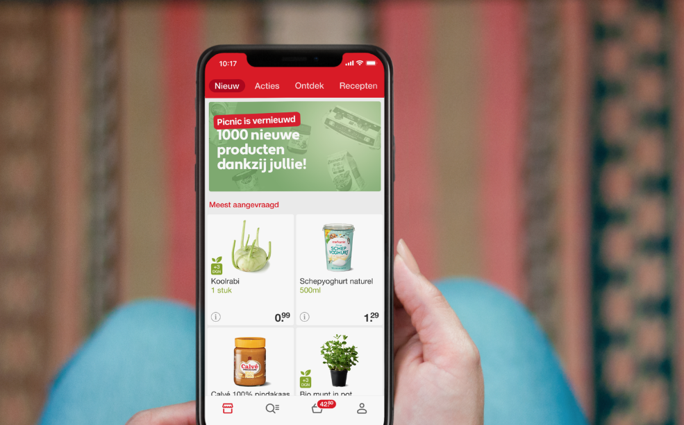Online supermarkt Picnic komt deze week met nieuwe app