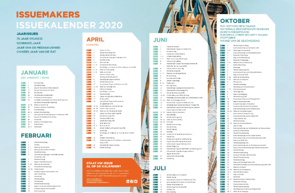 De Issuemakers brengt Issuekalender 2020 uit