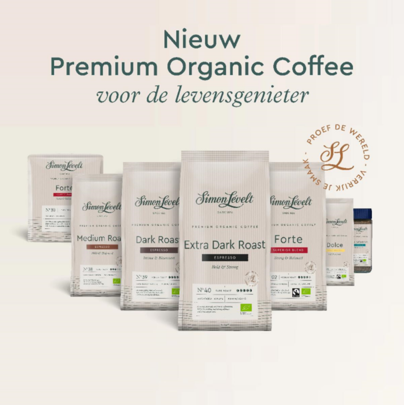 Simon Lévelt introduceert nieuwe espressobonen lijn en verduurzaamt verpakkingen