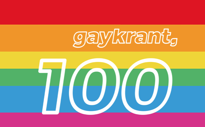 Gaykrant presenteert eerste editie van de Gaykrant100