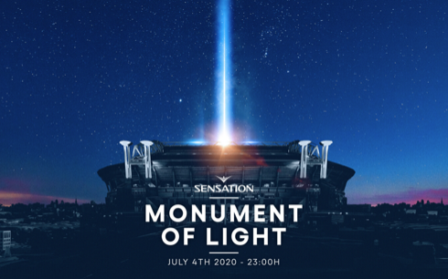 Johan Cruijff Arena licht op tijdens 'Monument of Light' van Sensation