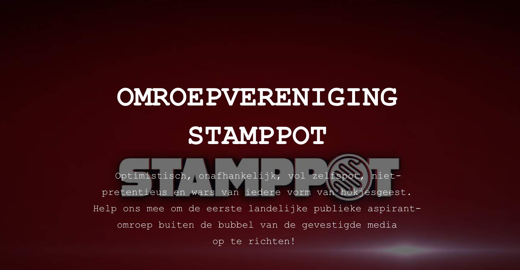 Online platform en aspirant omroep STAMPPOT gelanceerd