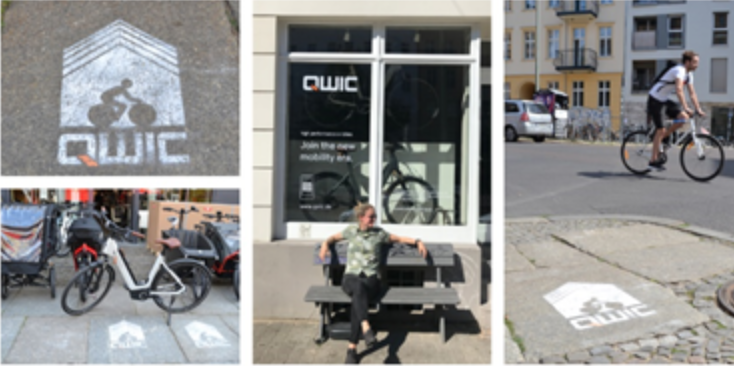 Slimme pop-up etalage van QWIC e-bikes in Berlijn