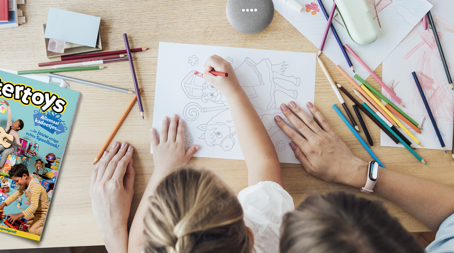 KnutselPiet van Intertoys helpt kinderen via Google Voice-Assistent
