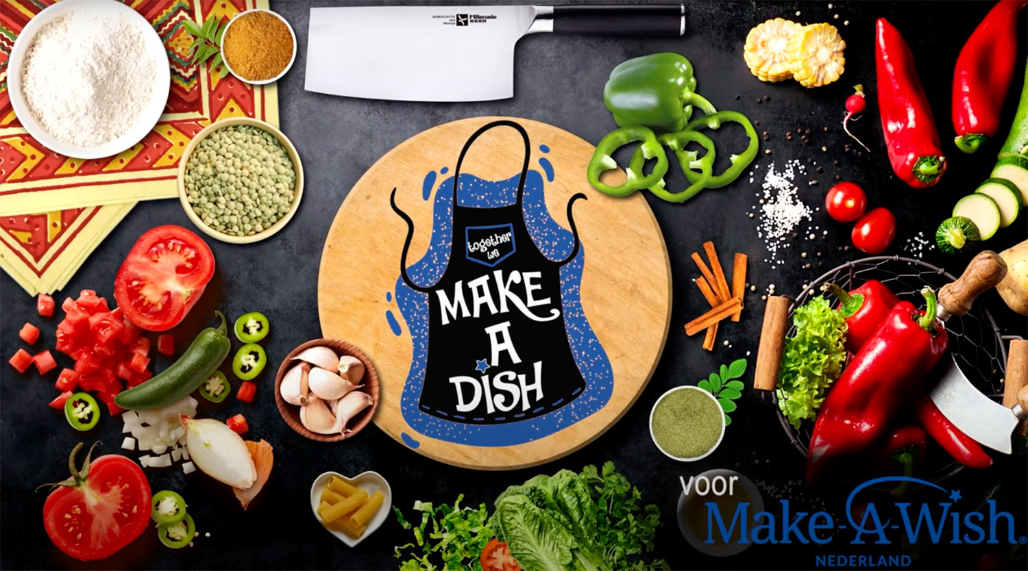 Make-A-Wish organiseert online diner Together we Make-A-Dish