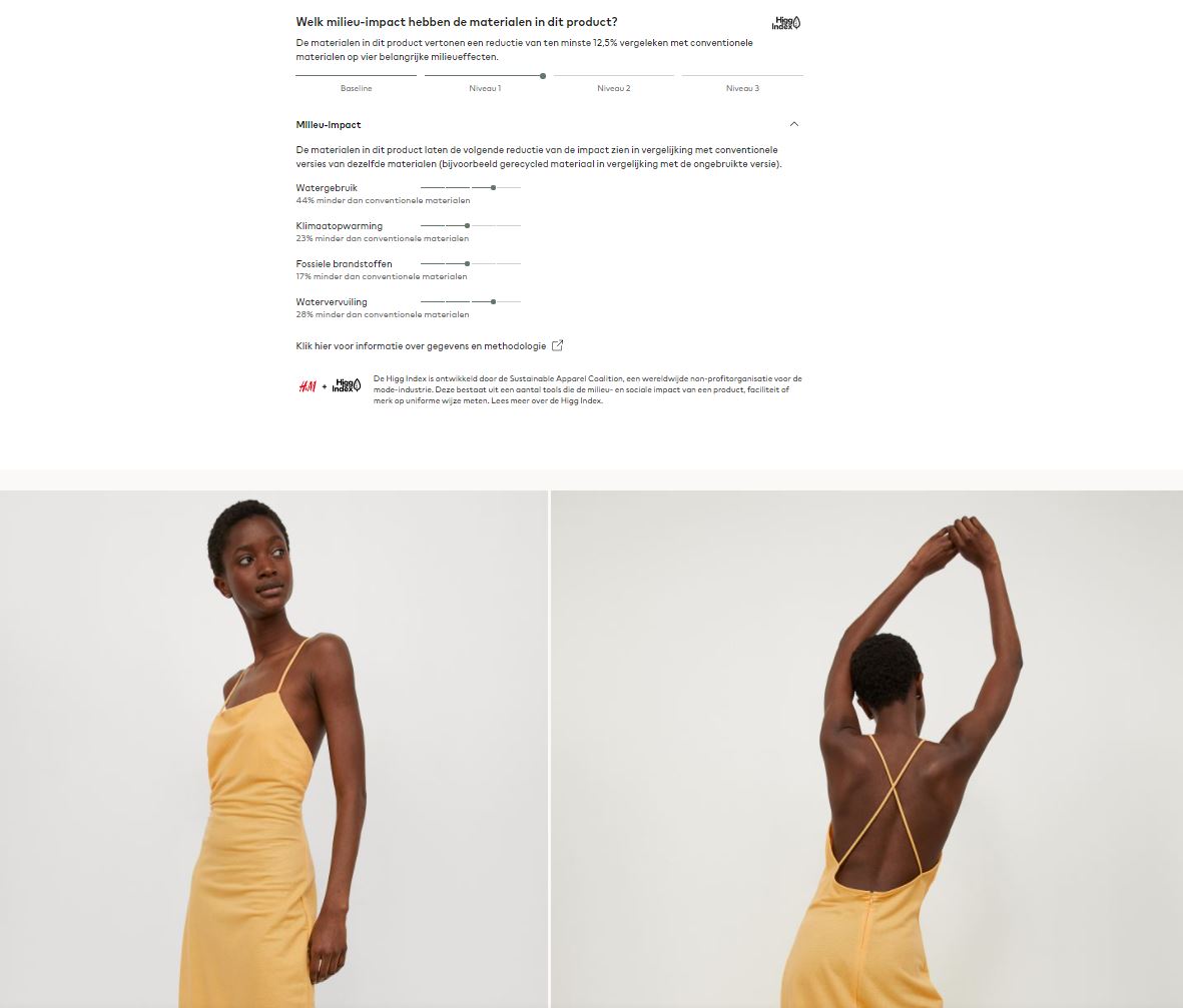 H&M vermeldt vanaf nu milieuimpact bij producten