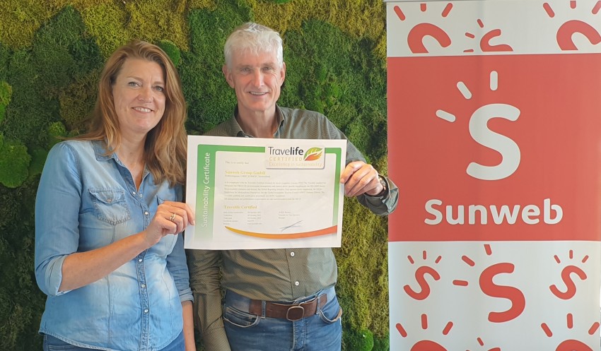 Sunweb Group ontvangt Travelife-duurzaamheidscertificaat